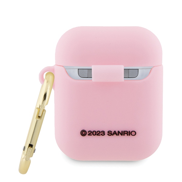 Hello Kitty AirPods 1 / 2 dėklas Silicone 3D Kitty Head, rožinis