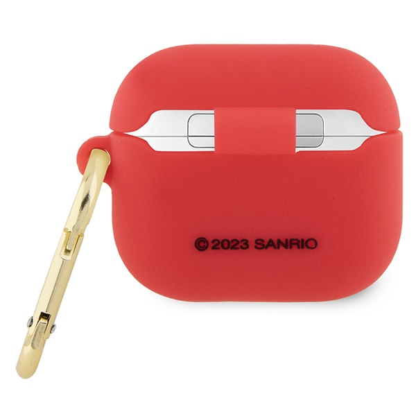 Hello Kitty AirPods 3 silikoninis dėklas su 3D Kitty Head, fuksijos spalvos