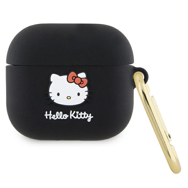 Hello Kitty AirPods 3 Case Silicone 3D Kitty Head, Black