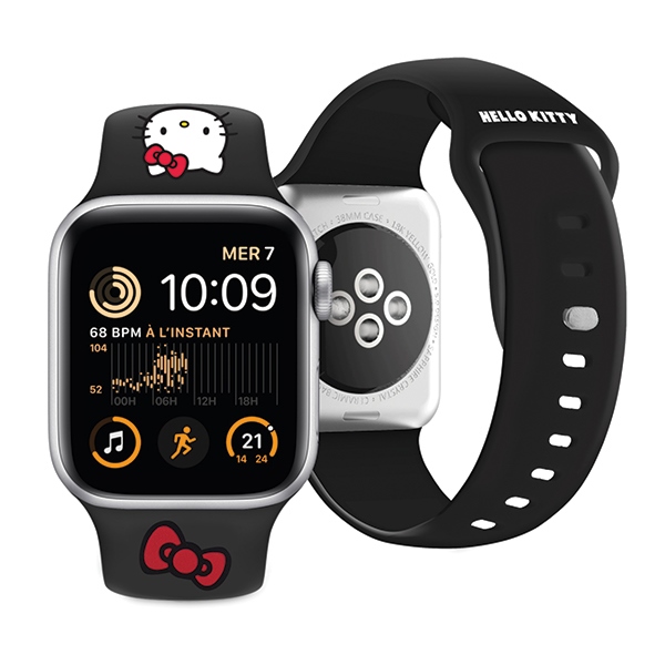 Hello Kitty Apple Watch 38 / 40 / 41 mm dirželis, juodas