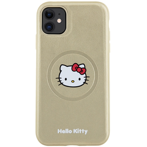 Hello Kitty dėklas iPhone 11 / XR telefonams su MagSafe, auksinis