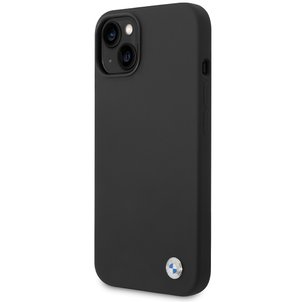 BMW Silicone Metal Logo case for iPhone 15 / 14 / 13 - black
