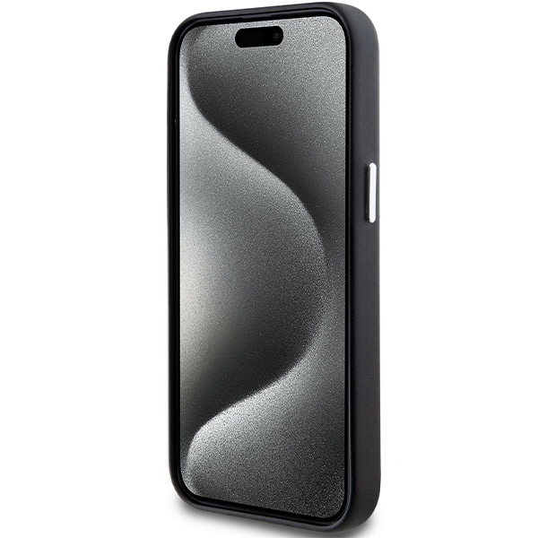 BMW Signature Wrapped Metal MagSafe dėklas iPhone 15 / 14 / 13, juodas