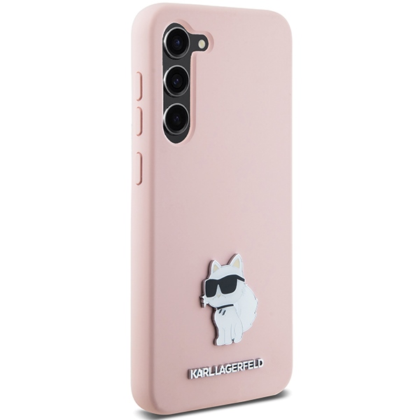 Karl Lagerfeld dėklas Samsung Galaxy S23+ telefonui, rožinis