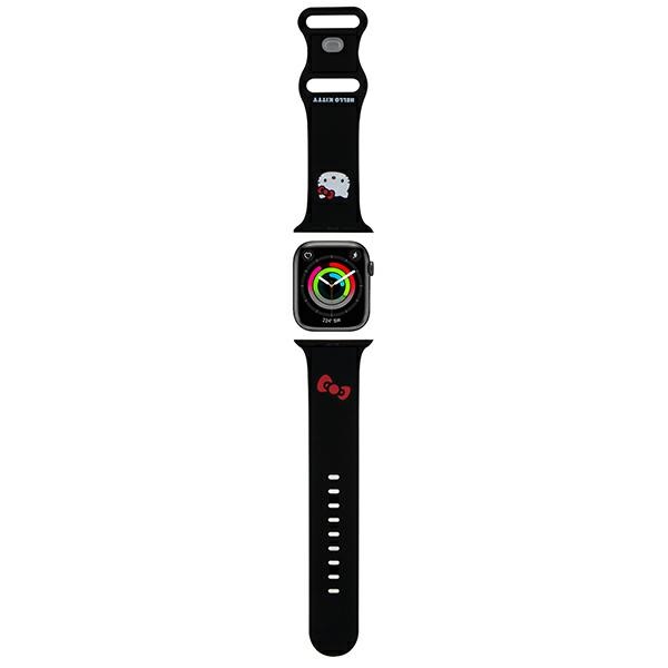 Hello Kitty Apple Watch 42/44/45/49mm Strap Silicone Kitty Head, Black