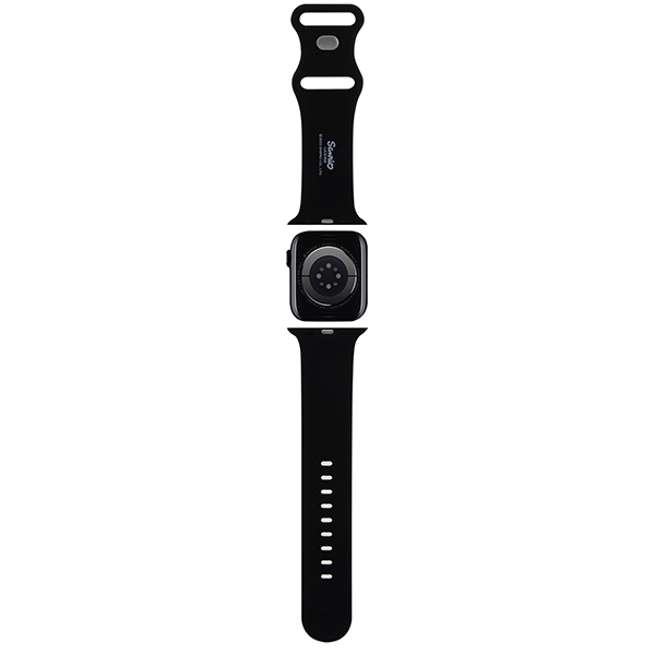 Hello Kitty Apple Watch 42/44/45/49mm silikoninis dirželis, juodas