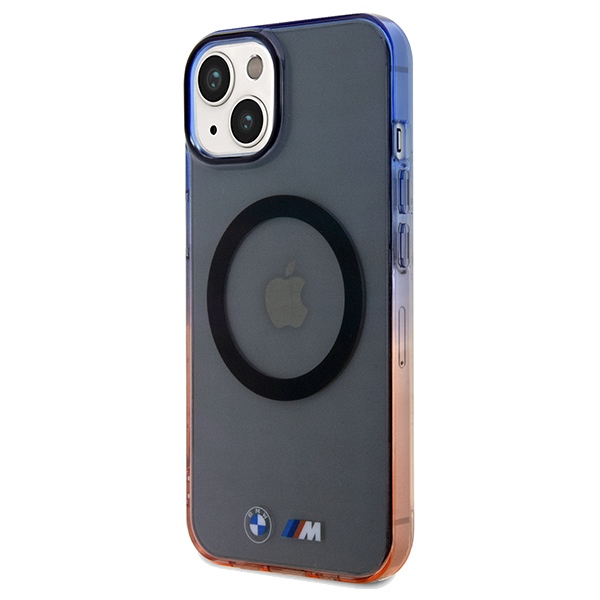 BMW Gradient Bumper MagSafe dėklas iPhone 15 Plus / 14 Plus, pilkas