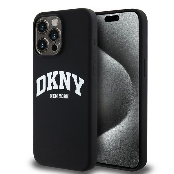 DKNY dėklas iPhone 14 Pro Max telefonui su MagSafe, juodas