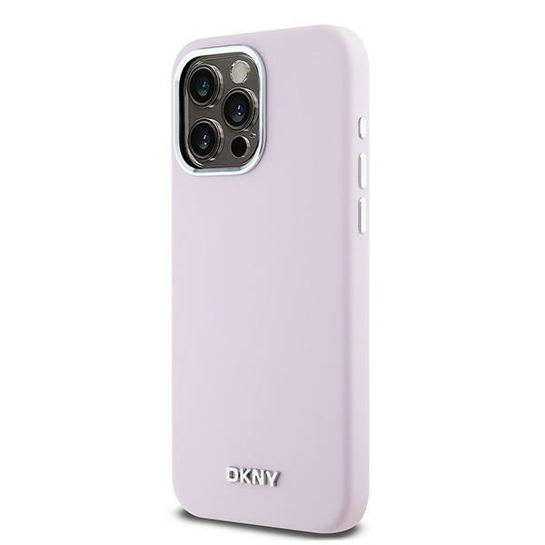 DKNY Liquid Silicone MagSafe dėklas iPhone 14 Pro Max, rožinis