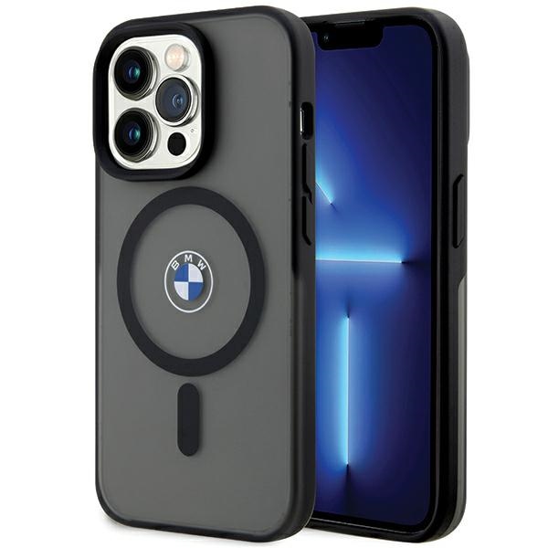 BMW iPhone 15 Pro dėklas IML Signature MagSafe, juodas