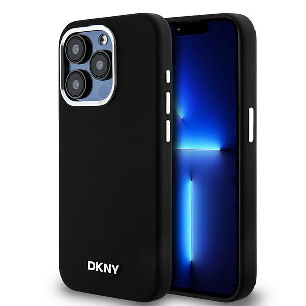 DKNY Liquid Silicone dėklas Apple iPhone 14 Pro su MagSafe, juodas