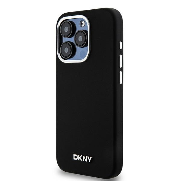 DKNY Liquid Silicone dėklas Apple iPhone 14 Pro su MagSafe, juodas