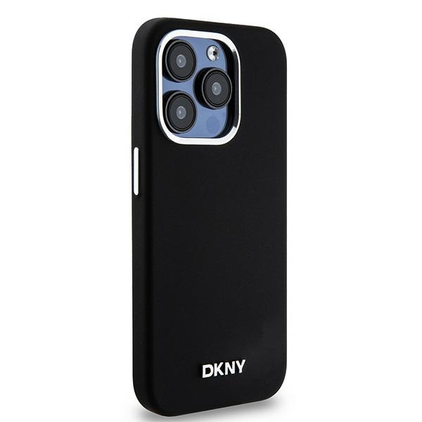 DKNY Liquid Silicone dėklas Apple iPhone 14 Pro su MagSafe, juodas