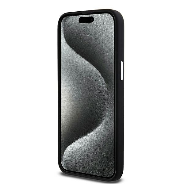 DKNY Liquid Silicone dėklas, skirtas iPhone 14 Pro Max, su MagSafe, juodas