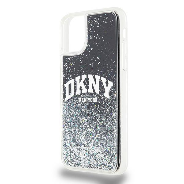 DKNY Liquid Glitter Big Logo juodas dėklas iPhone 11 / Xr