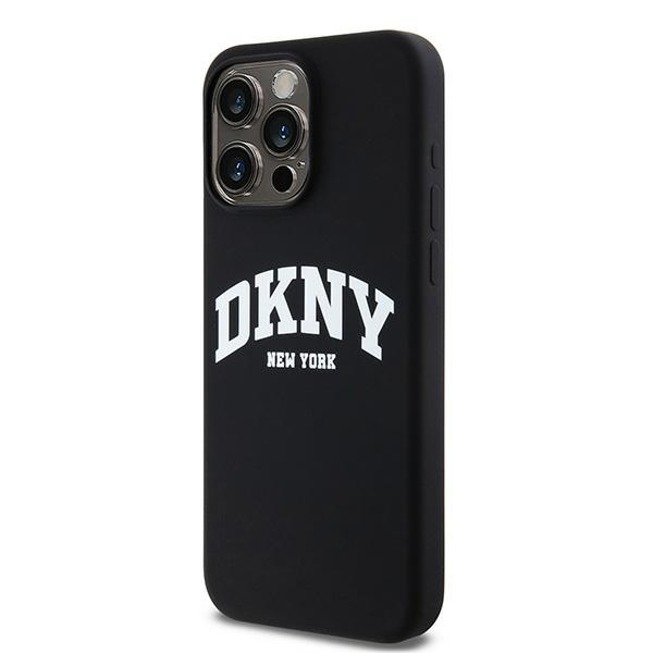 DKNY dėklas iPhone 13 Pro Max telefonui su MagSafe, juodas