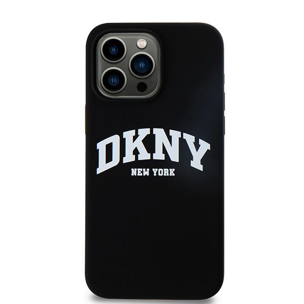 DKNY dėklas iPhone 13 Pro Max telefonui su MagSafe, juodas