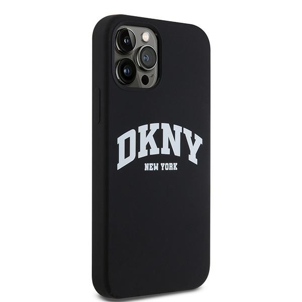 DKNY dėklas iPhone 12 / 12 Pro telefonui Liquid Silicone MagSafe, juodas