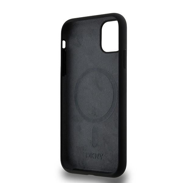 DKNY dėklas iPhone 11 / XR su MagSafe, juodas