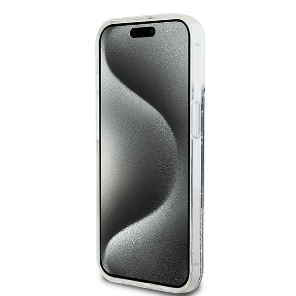 DKNY Liquid Glitter Big Logo dėklas iPhone 13 / 14 / 15, juodas