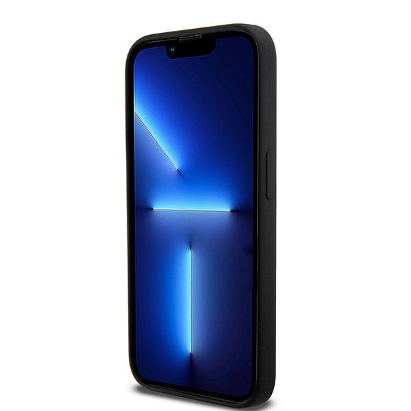 DKNY Liquid Silicone dėklas, skirtas iPhone 14 Pro, su MagSafe, juodas