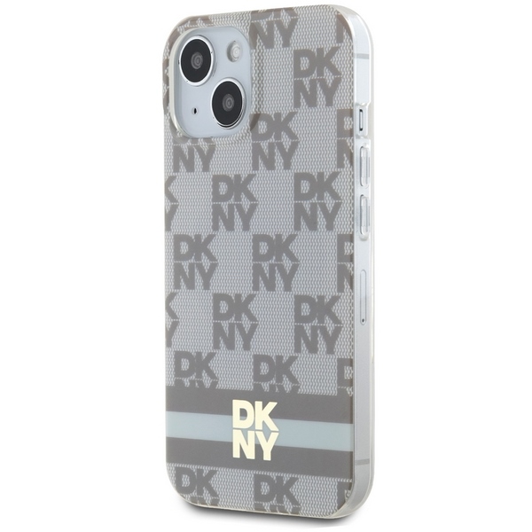 DKNY dėklas iPhone 15 / 14 / 13 telefonams, smėlio spalvos
