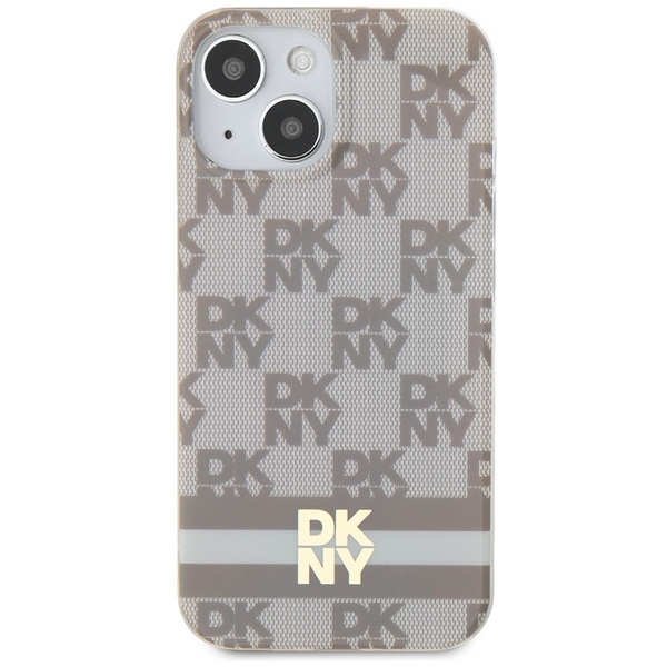 DKNY dėklas iPhone 15 / 14 / 13 telefonams, smėlio spalvos