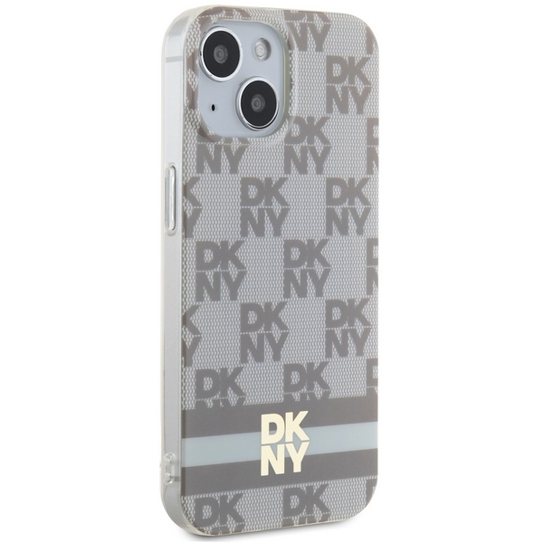 DKNY dėklas iPhone 15 / 14 / 13 telefonams, smėlio spalvos