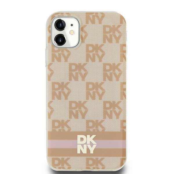 DKNY dėklas iPhone 11 / XR su MagSafe, rožinis