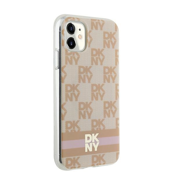 DKNY dėklas iPhone 11 / XR su MagSafe, rožinis