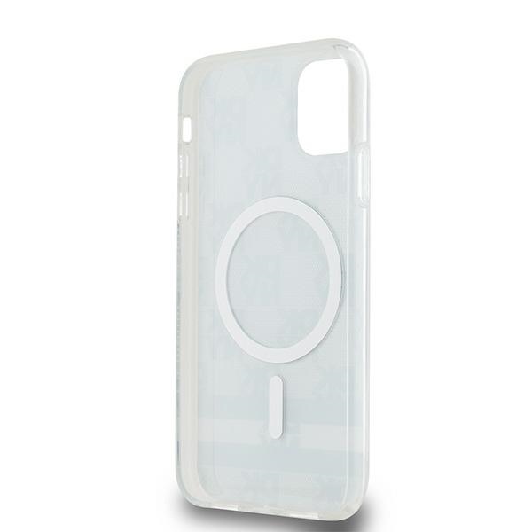 DKNY iPhone 11 / XR dėklas IML Checkered MagSafe, juodas