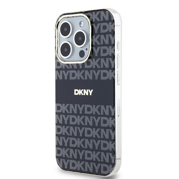DKNY IML Mono & Stripe MagSafe dėklas iPhone 13 Pro Max, juodas