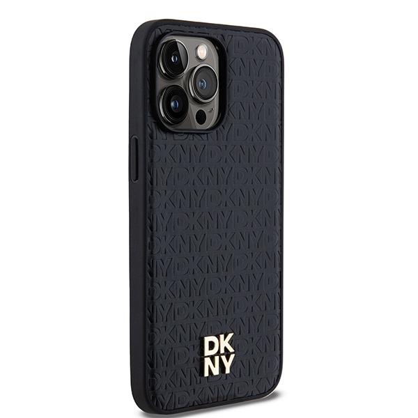 DKNY dėklas iPhone 13 Pro Max telefonui su MagSafe, juodas