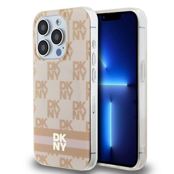 DKNY dėklas iPhone 13 Pro Max su MagSafe, rožinis