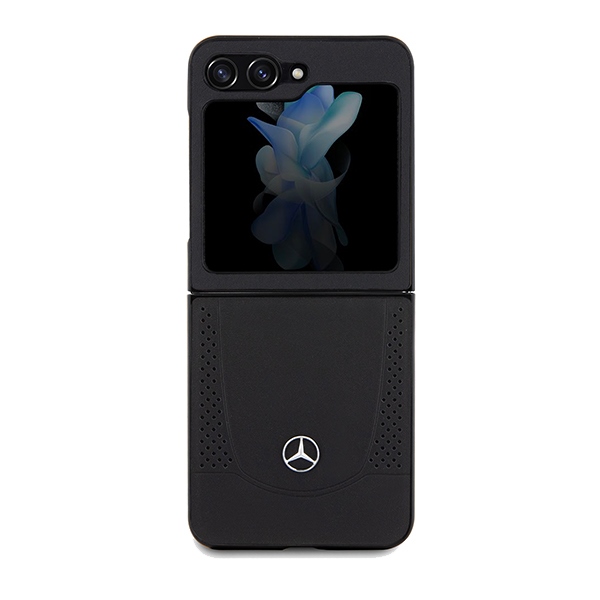 Mercedes-Benz dėklas Samsung Galaxy Z Flip 5 telefonui Leather Urban, juodas