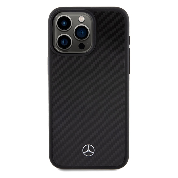 Mercedes Carbon Fiber Dynamic dėklas iPhone 15 Pro Max telefonui, juodas