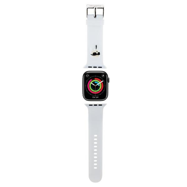 Karl Lagerfeld Apple Watch 38/40/41mm Strap 3D Rubber Karl Head, White