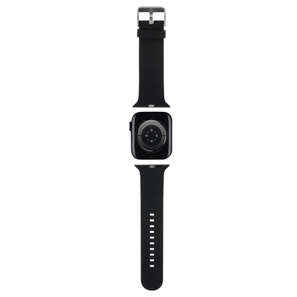 Karl Lagerfeld 3D Rubber Karl Head dirželis Apple Watch 42/44/45/49mm, juodas