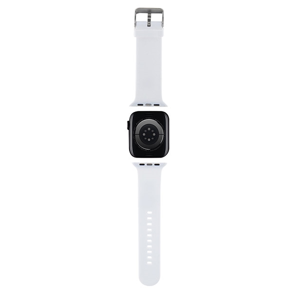 Karl Lagerfeld 3D Rubber Karl & Choupette dirželis Apple Watch 38/40/41mm, baltas