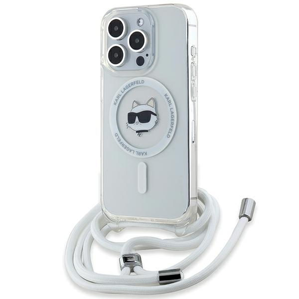 Karl Lagerfeld dėklas iPhone 14 Pro Max telefonui IML Choupette Head & Cord MagSafe