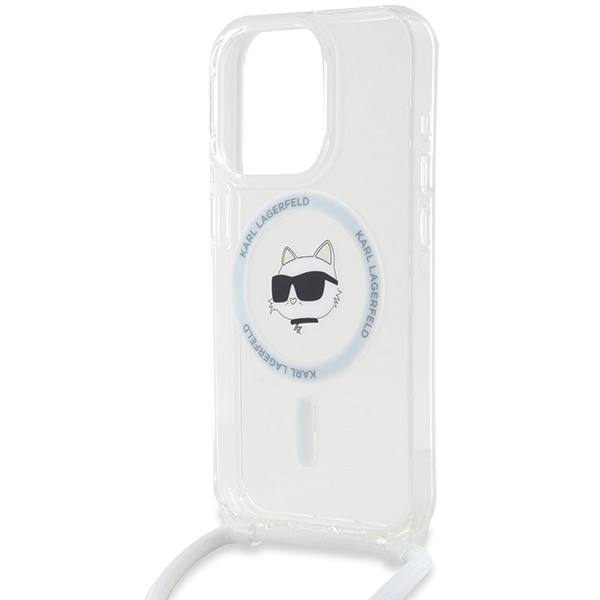 Karl Lagerfeld dėklas iPhone 14 Pro Max telefonui IML Choupette Head & Cord MagSafe