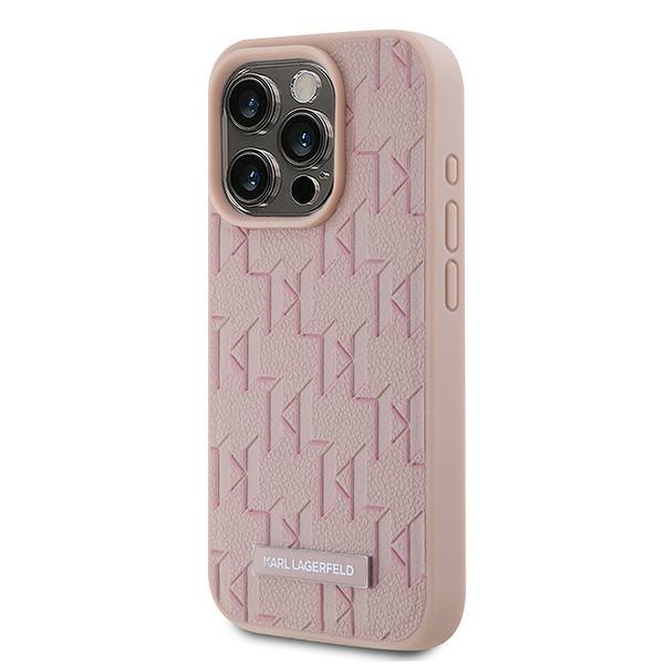 Karl Lagerfeld dėklas iPhone 15 Pro Max telefonui, rožinis