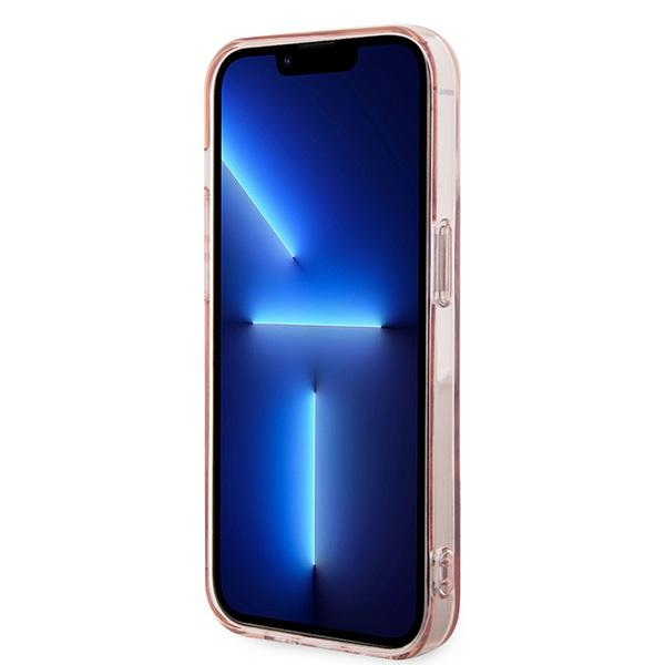 Karl Lagerfeld dėklas iPhone 14 Pro su MagSafe IML Choupette, rožinis