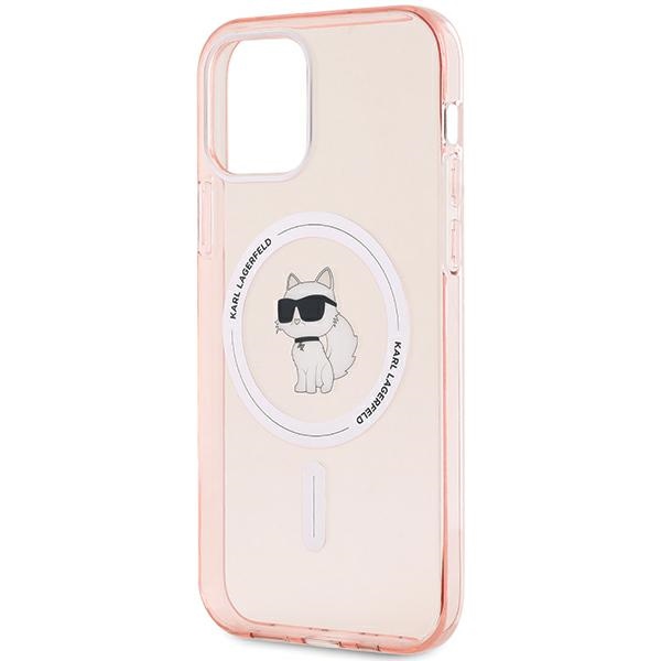 Karl Lagerfeld dėklas iPhone 12 / 12 Pro telefonui IML Choupette MagSafe, rožinis