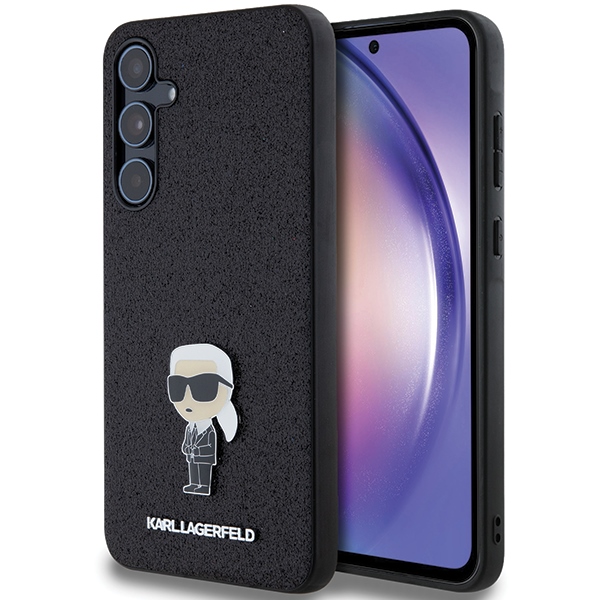 Karl Lagerfeld dėklas Samsung Galaxy A55 telefonui Fixed Glitter Ikonik, juodas
