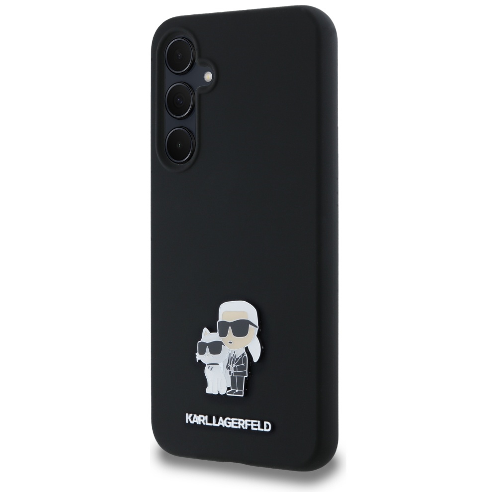 Karl Lagerfeld Silicone dėklas Samsung Galaxy A35, juodas