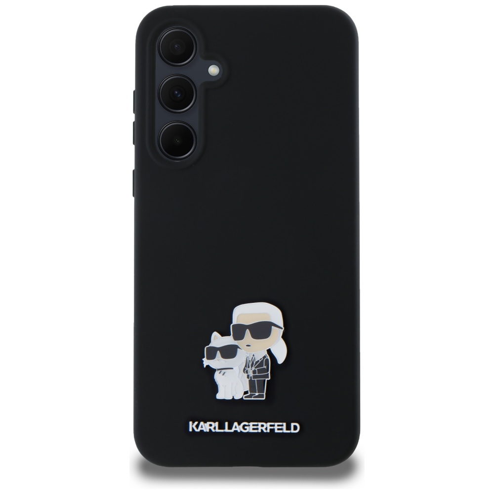 Karl Lagerfeld Silicone dėklas Samsung Galaxy A35, juodas
