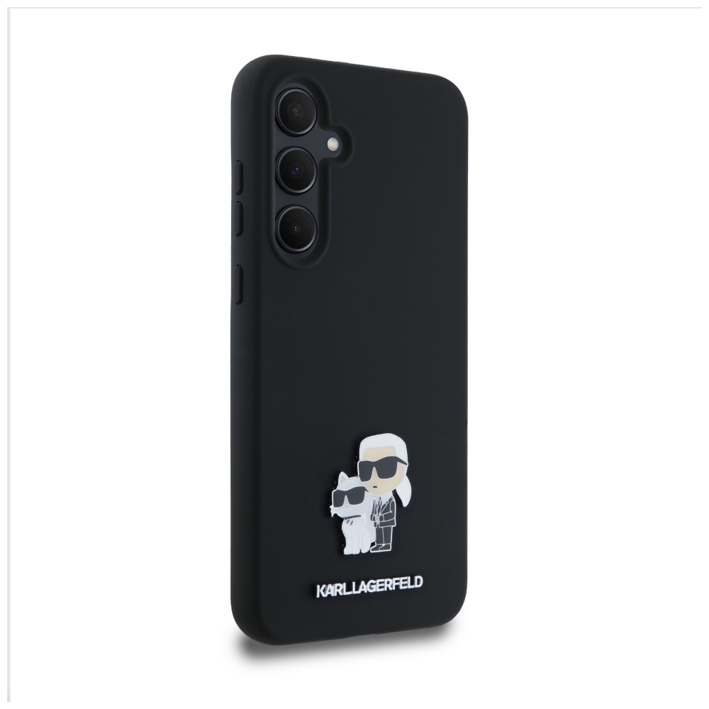 Karl Lagerfeld Silicone dėklas Samsung Galaxy A35, juodas