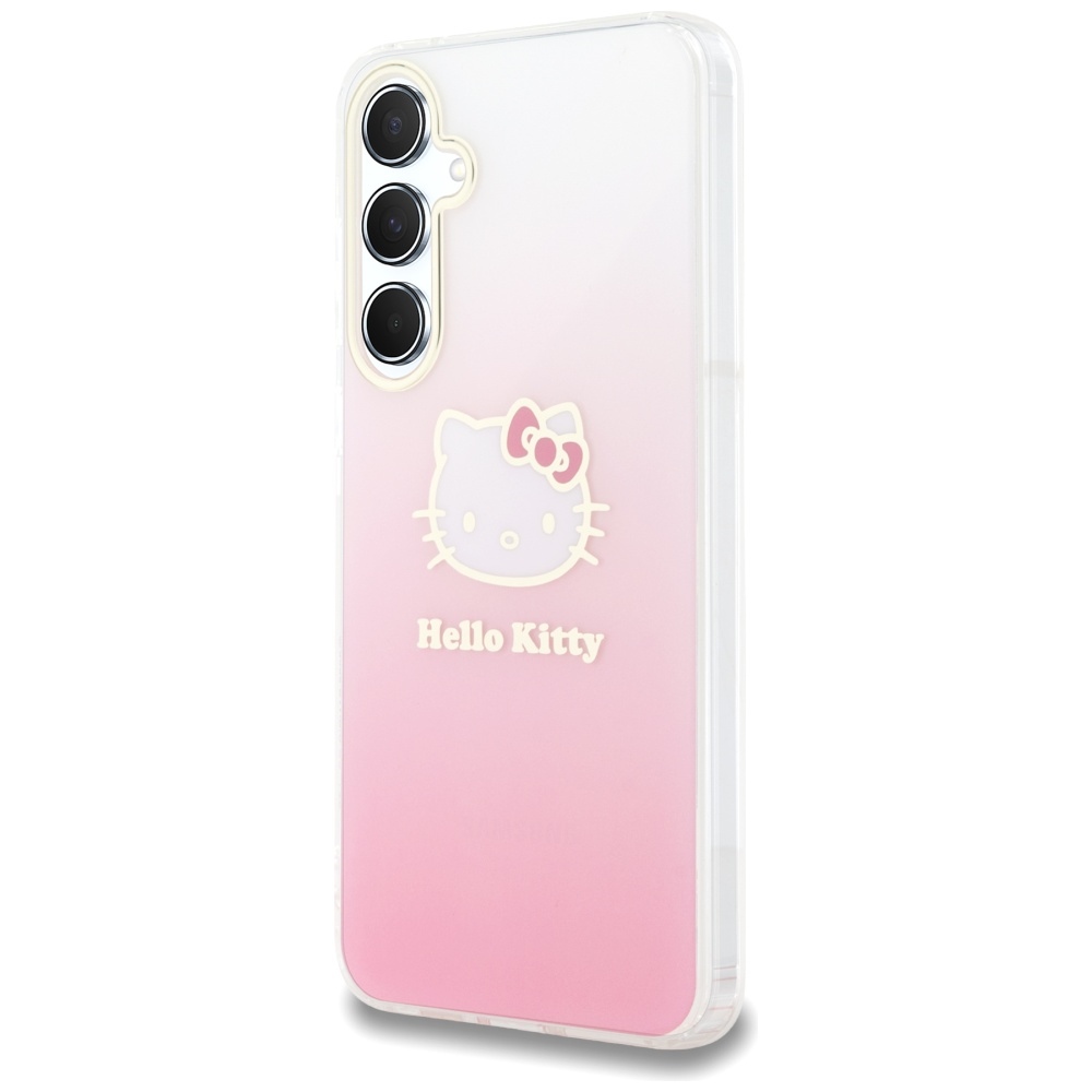 Hello Kitty Samsung Galaxy A55 dėklas IML Gradient Electrop Kitty Head, rožinis