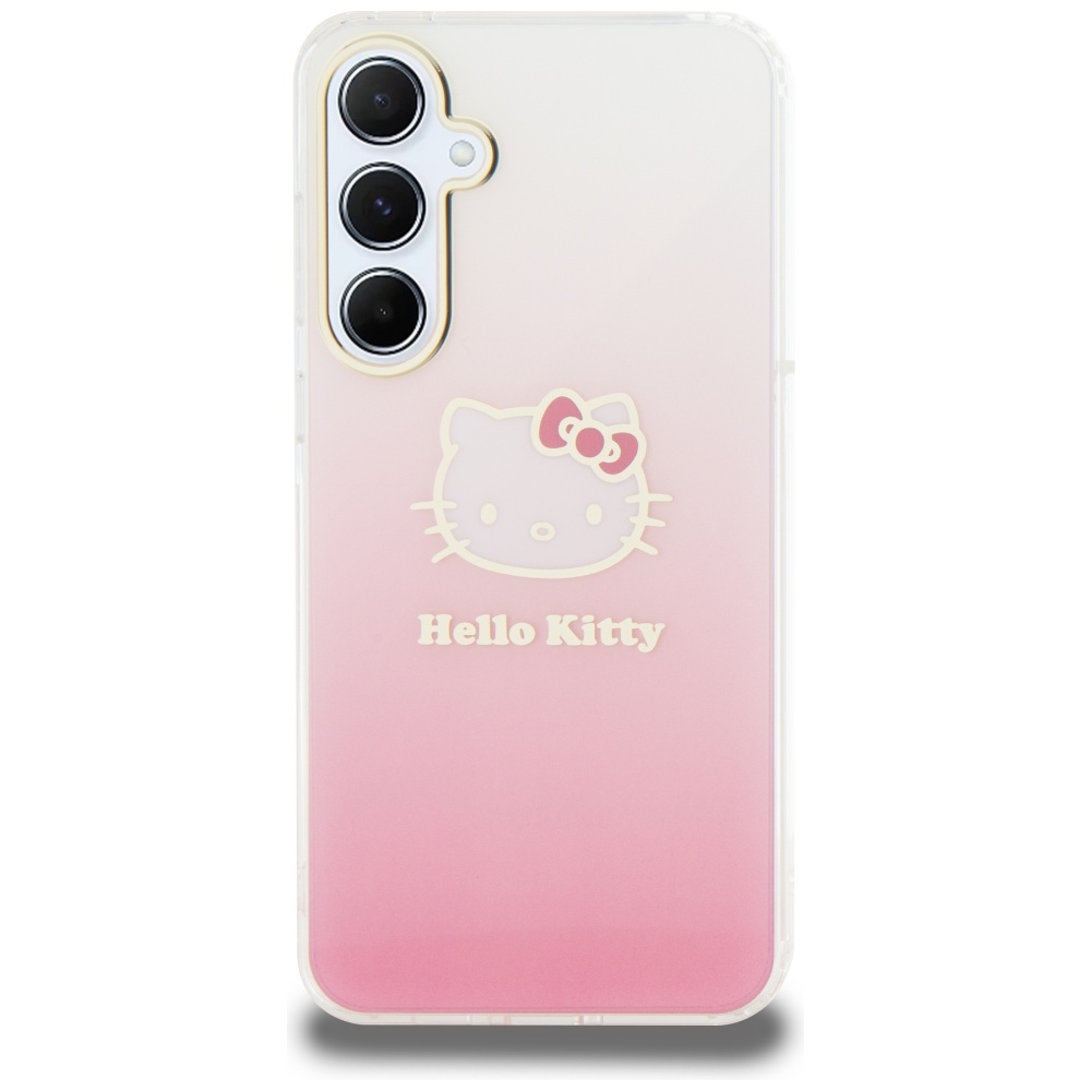 Hello Kitty Samsung Galaxy A55 dėklas IML Gradient Electrop Kitty Head, rožinis
